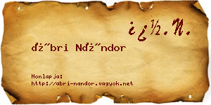 Ábri Nándor névjegykártya